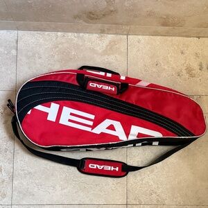 HEAD Red and Black Tennis Bag with Shoulder Strap
